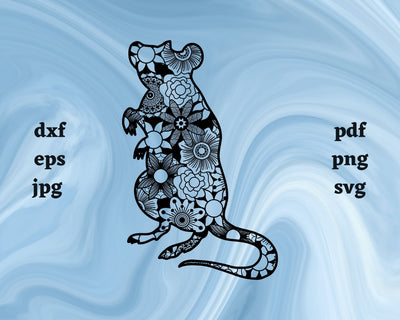 Rat Mandala SVG Cut File SVG Northern Light SVG 