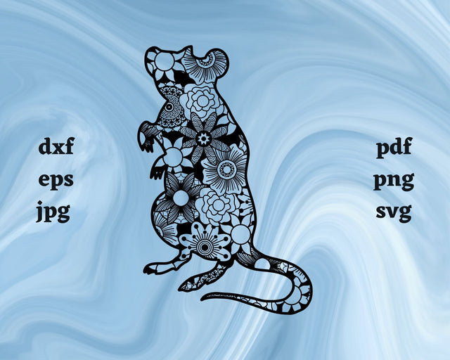 Rat Mandala SVG Cut File SVG Northern Light SVG 