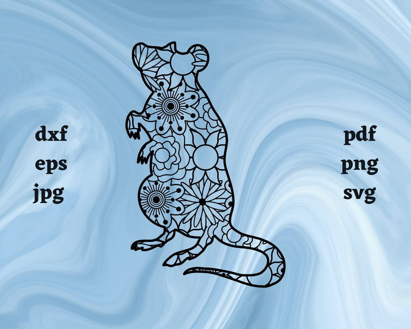 Rat Mandala SVG Cut File SVG Northern Light SVG 