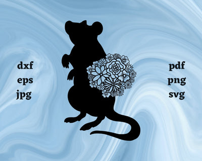 Rat Mandala SVG Cut File SVG Northern Light SVG 