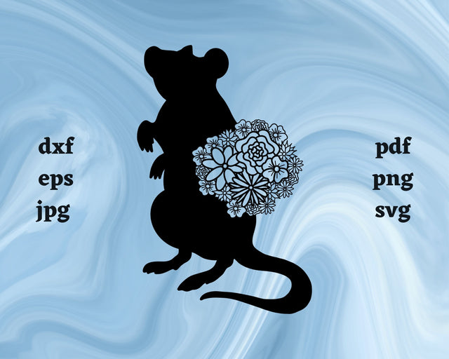 Rat Mandala SVG Cut File SVG Northern Light SVG 