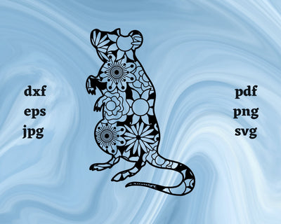 Rat Mandala SVG Cut File SVG Northern Light SVG 