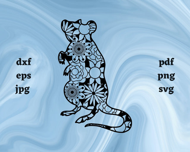 Rat Mandala SVG Cut File SVG Northern Light SVG 