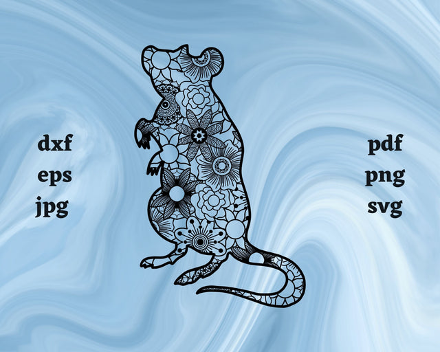 Rat Mandala SVG Cut File SVG Northern Light SVG 