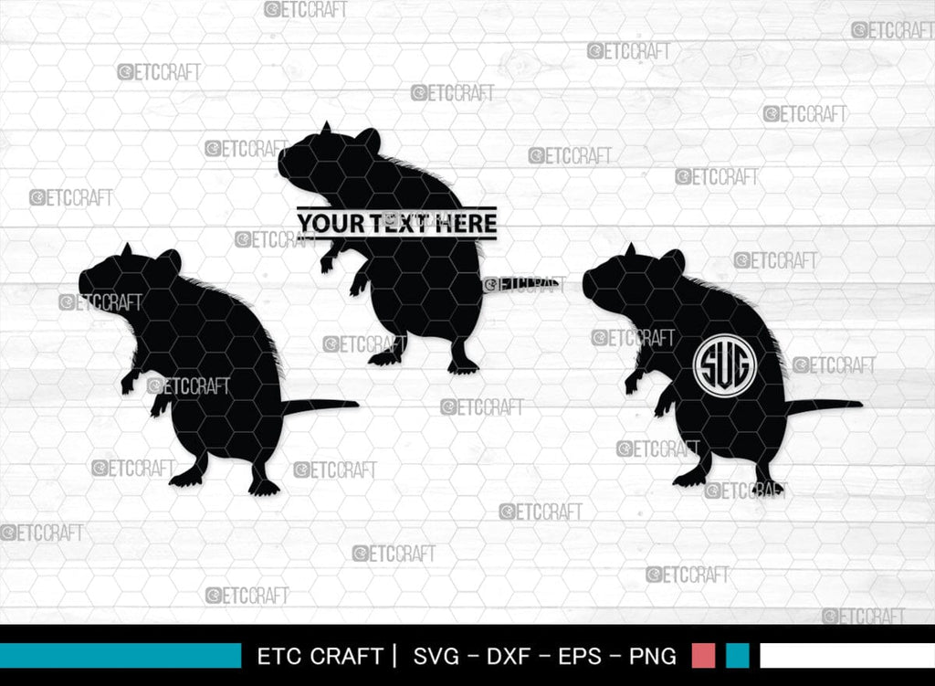 Aww Rats Svg Rat Monogram, Rat Silhouette, Rat SVG, Field Mouse Svg, Mouse Svg, Mice ...