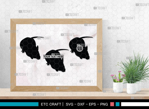 No Rats Svg File Rat Monogram, Rat Silhouette, Rat SVG, Field Mouse Svg, Mouse Svg, Mic ...