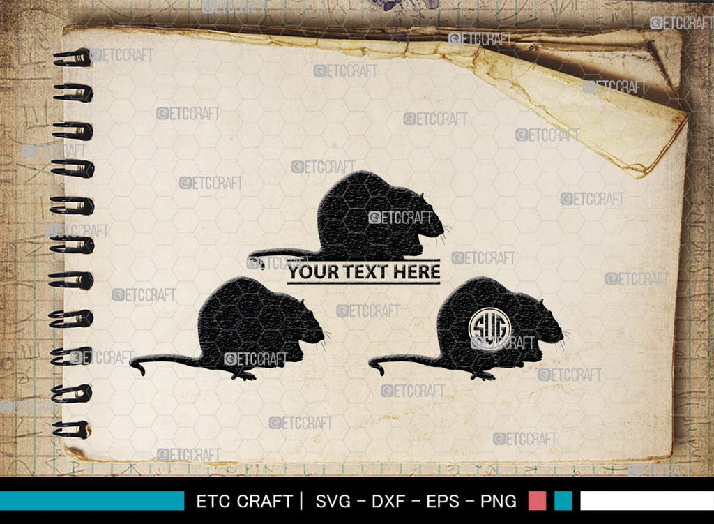 Aww Rats Svg Rat Monogram, Rat Silhouette, Rat SVG, Field Mouse Svg, Mouse Svg, Mice ...
