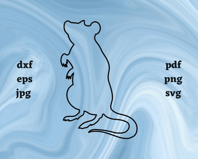 Rat Outline SVG Cut File SVG Northern Light SVG 