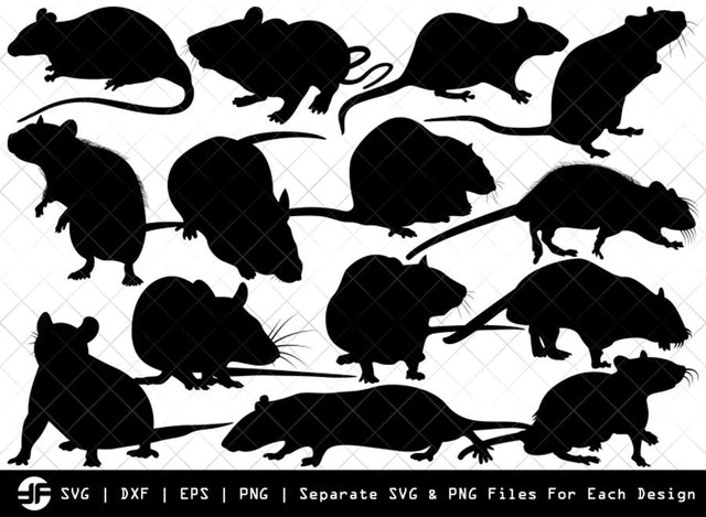 Rat SVG | Animal SVG | Silhouette Bundle | SVG Cut File SVG ETC Craft 