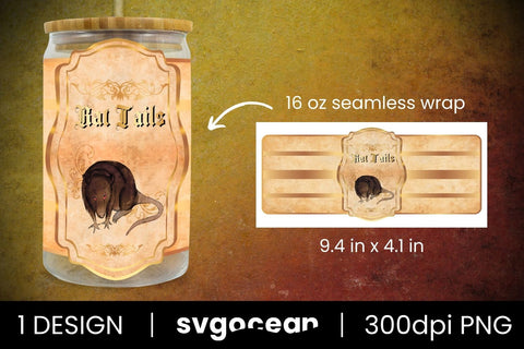Rat Tails Can Glass PNG Sublimation SvgOcean 