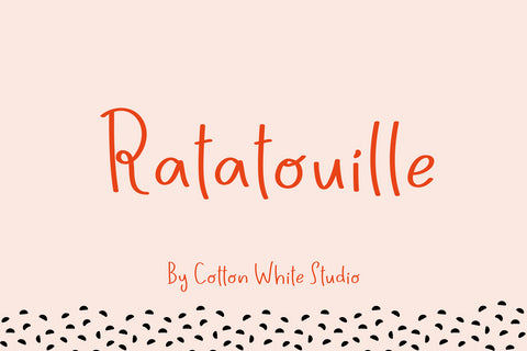 Ratatouille Font Cotton White Studio 