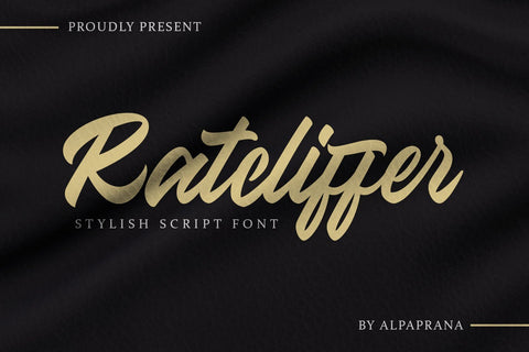 Ratcliffer - Modern Script Font Font Alpaprana Studio 
