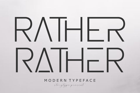 RATHER Typeface Font Storytype Studio 