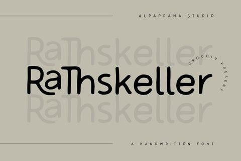 Rathskeller - Handwritten Font Font Alpaprana Studio 