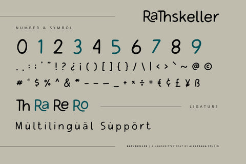 Rathskeller - Handwritten Font Font Alpaprana Studio 