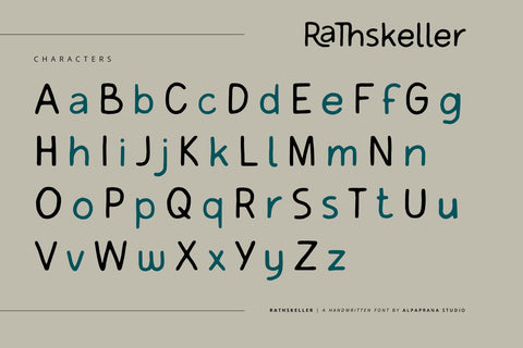 Rathskeller - Handwritten Font Font Alpaprana Studio 