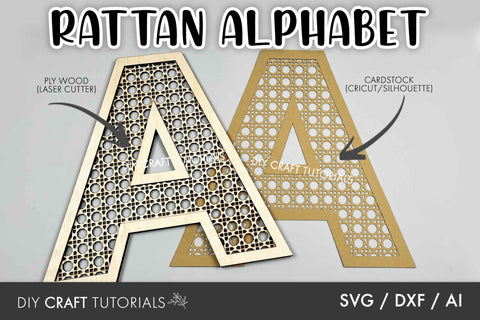 Rattan Alphabet SVG Bundle - Monogram SVG SVG DIY Craft Tutorials 