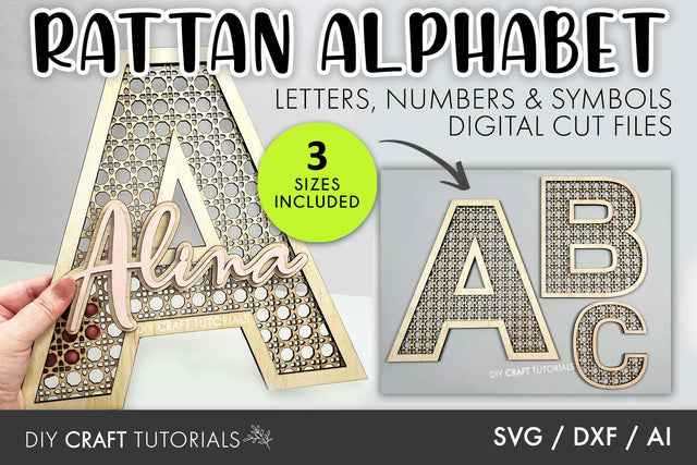 Rattan Alphabet SVG Bundle - Monogram SVG SVG DIY Craft Tutorials 