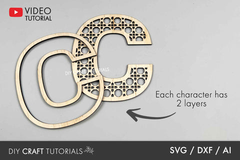 Rattan Alphabet SVG Bundle - Monogram SVG SVG DIY Craft Tutorials 