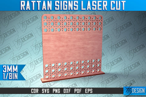 Rattan Sign Laser Cut SVG | Laser Cut SVG Design SVG Fly Design 