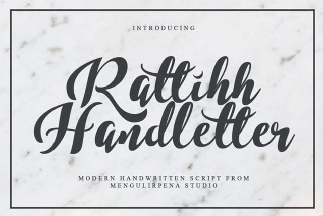 Rattihh Script Font Mengulirpena 