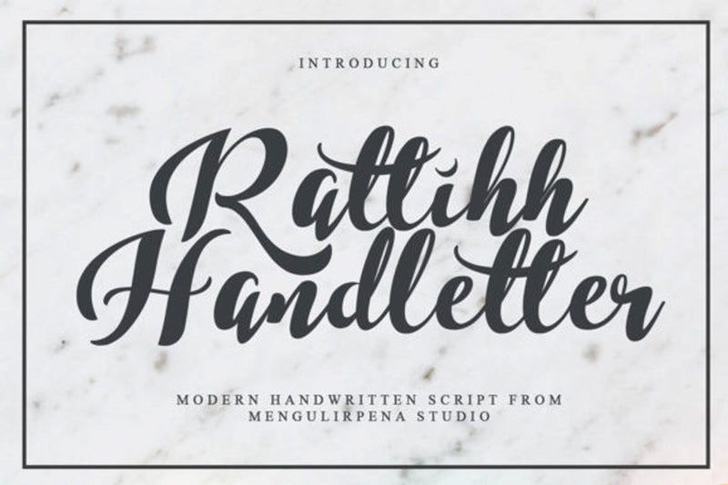 Rattihh Script Font Mengulirpena 