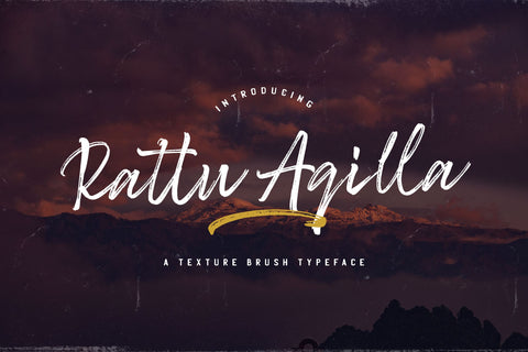 Rattu Aqilla - Textured Brush Font Font StringLabs 