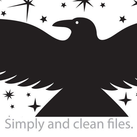 Raven bird and sparks SVG TribaliumArtSF 