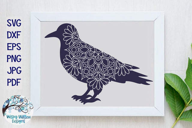 Raven Mandala SVG SVG Wispy Willow Designs 