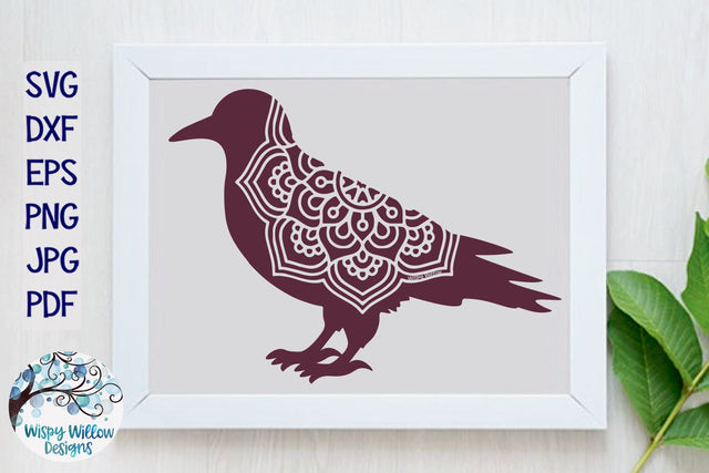 Raven Mandala SVG SVG Wispy Willow Designs 
