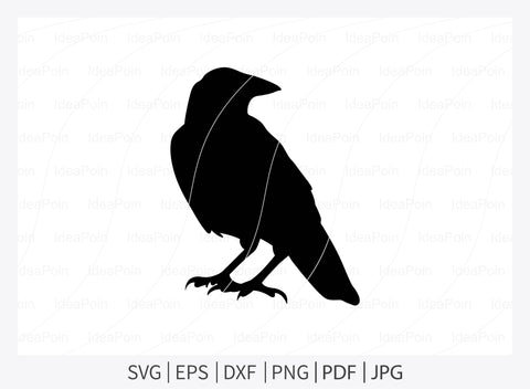 Raven svg, Crow Silhouettes, Raven SVG Bundle, Raven clip art, Flying Crow svg, Raven cut file, Raven silhouette, Crow svg, Raven Clipart SVG Dinvect 