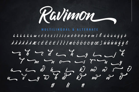 Ravimon - Bold Script Font Font Ibey Design 