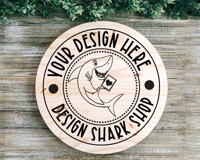 Raw Wood Round Sign Mock Up Mock Up Photo Design Shark 