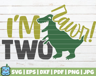 Rawr I'm Two SVG MintyMarshmallows 