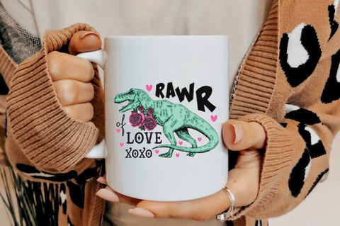 Rawr of Love T-Rex Valentine PNG Sublimation Jagonath Roy 