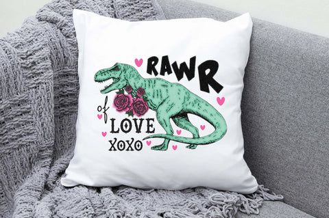 Rawr of Love T-Rex Valentine PNG Sublimation Jagonath Roy 