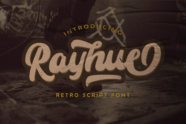 Rayhue - Retro Bold Script Font Font StringLabs 