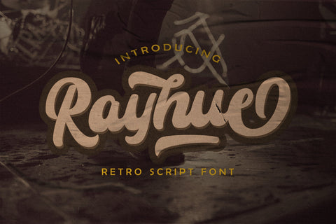 Rayhue - Retro Bold Script Font Font StringLabs 