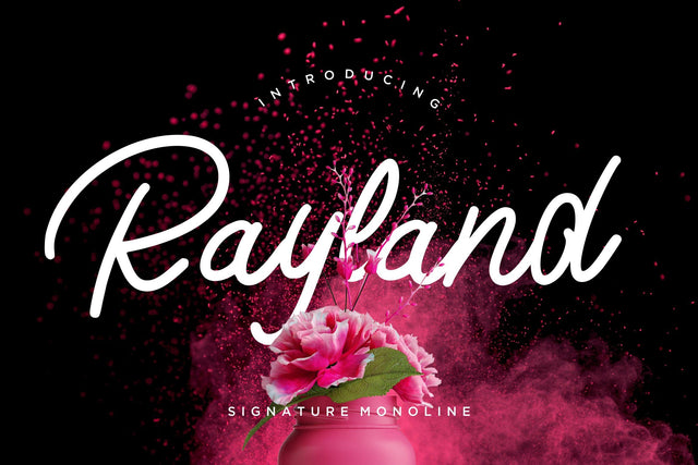 Rayland Signature Monoline Font Creatype Studio 