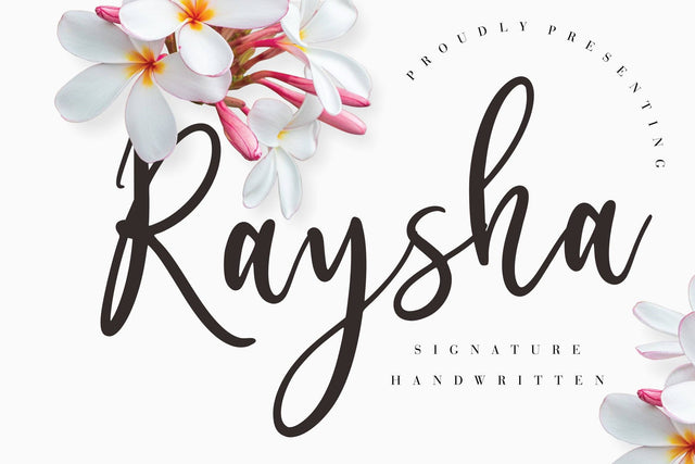 Raysha Signature Handwritten Font Creatype Studio 