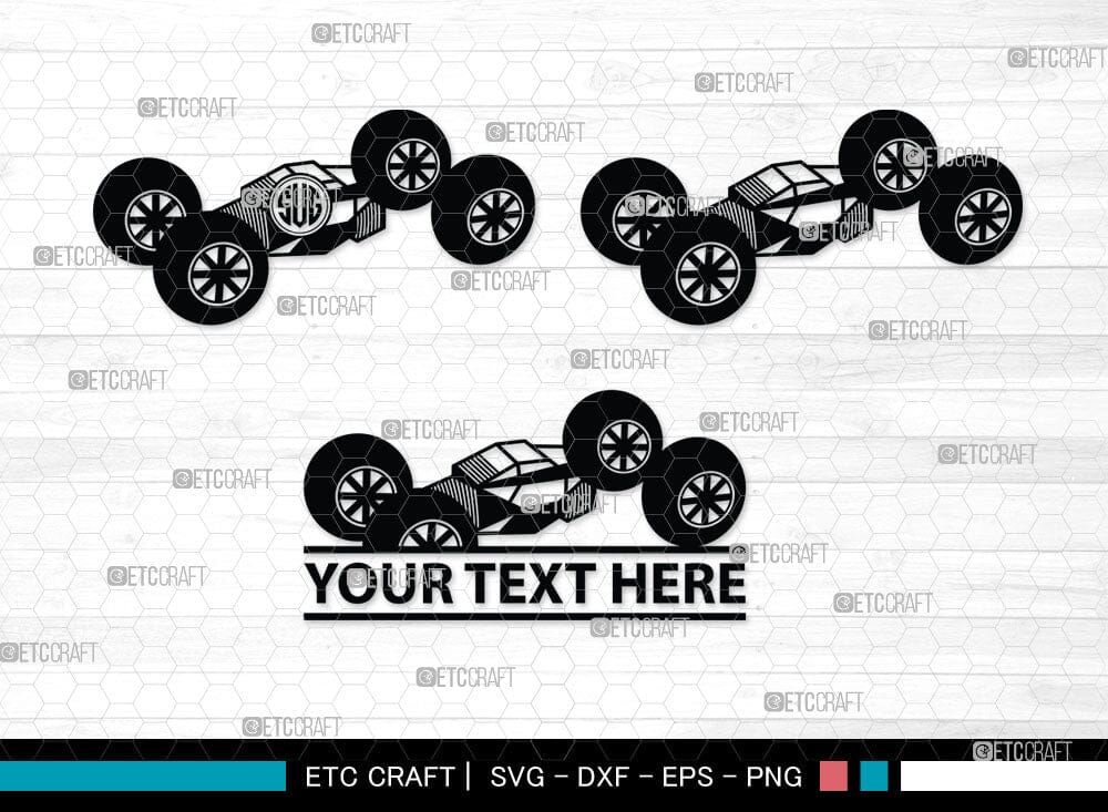 Rc Car Monogram, Rc Car Silhouette, Racing Car Svg, Rc Car Svg, Race ...
