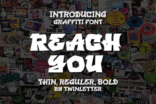 Reach You - Display Graffiti Style Font Font twinletter 