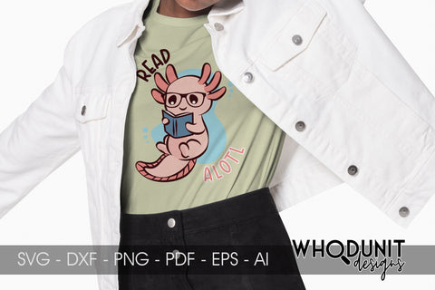 Read Alotl SVG| Axolotl Cut File | Book lovers SVG Whodunit Designs 