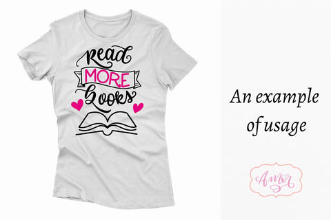 Read more books SVG, book lover svg SVG Amorclipart 