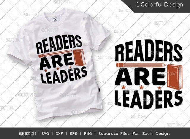Readers Are Leaders SVG Cut File | Reading Svg | Librarian Svg | Book Lover Gift Svg | Bookworm Svg | School Svg | Reading Quote Svg SVG ETC Craft 