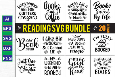 Reading Books SVG Bundle File SVG orpitasn 
