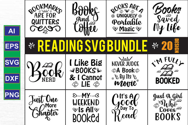 Reading Books SVG Bundle File SVG orpitasn 