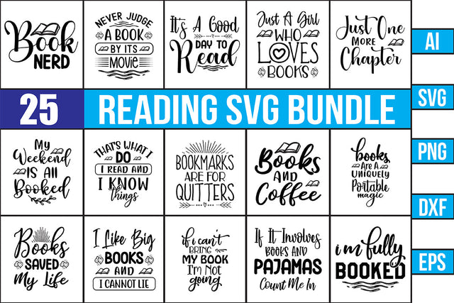 Reading Books SVG Bundle SVG orpitasn 