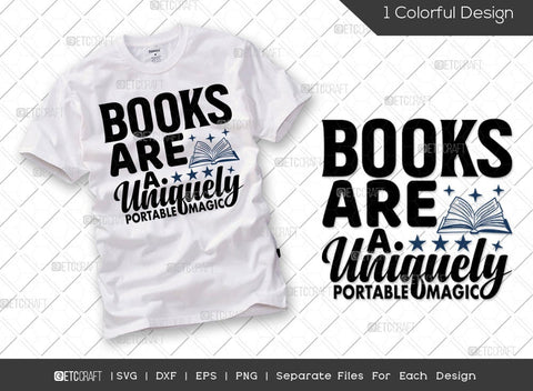 Reading Bundle Vol-06 | Books Because Reality Is Overrated Svg | Book Junkie Svg | Books Saved My Life Svg | Bookmarks Are For Quitters Svg | Reading Quote Design SVG ETC Craft 