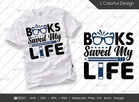 Reading Bundle Vol-06 | Books Because Reality Is Overrated Svg | Book Junkie Svg | Books Saved My Life Svg | Bookmarks Are For Quitters Svg | Reading Quote Design SVG ETC Craft 